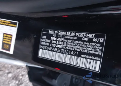 2016 Mercedes-Benz C 300 Luxury from USA, damaged, VIN WDDWF4JB3GR131421